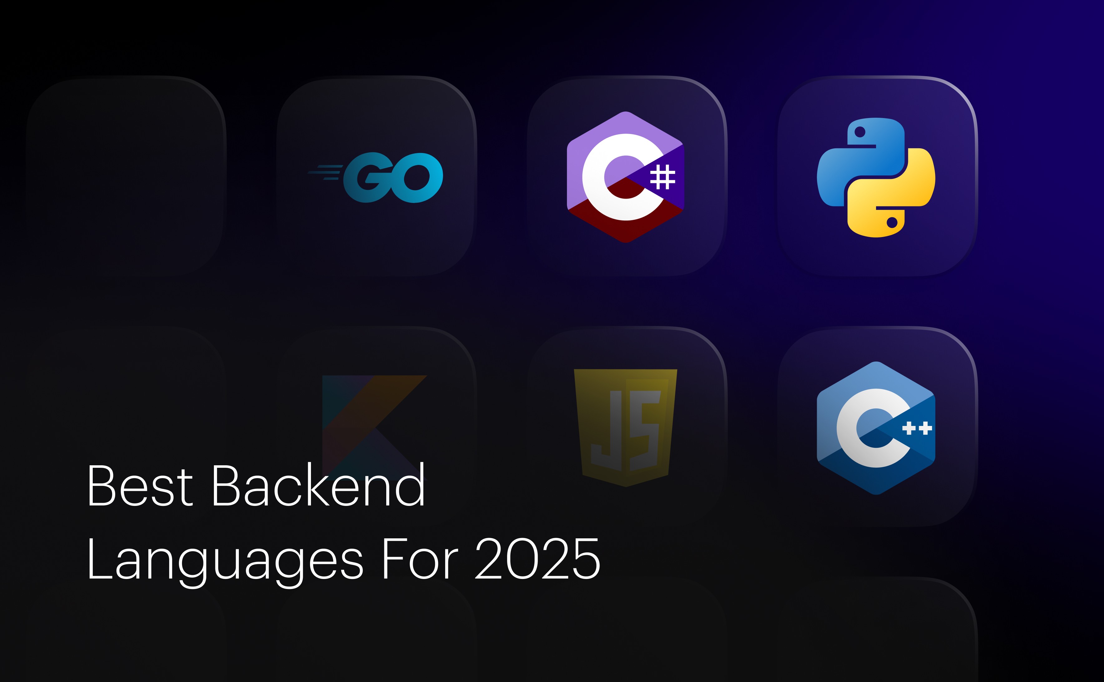 Best Backend Languages For 2025