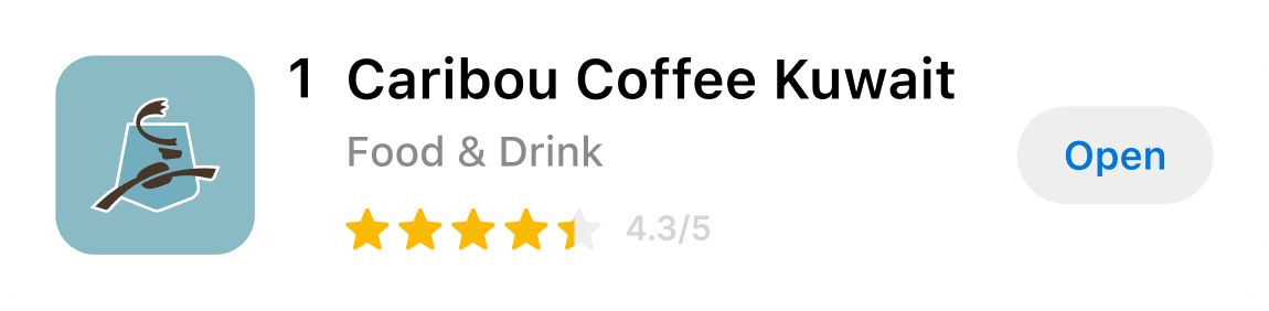 #1 on app store and in Kuwait